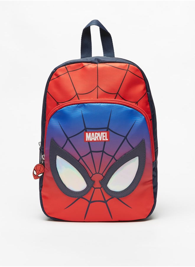 MARVEL Boys's Spider-Man Print Backpack with Zip Closure and Adjustable Straps  - Image 1