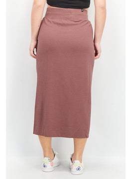 PUMA Women Sportswear Fit Embroidered Logo Drawstring Midi Skirt, Dusty Plum  - Image 4