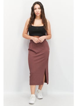 PUMA Women Sportswear Fit Embroidered Logo Drawstring Midi Skirt, Dusty Plum  - Image 3