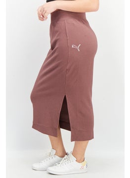 PUMA Women Sportswear Fit Embroidered Logo Drawstring Midi Skirt, Dusty Plum  - Image 2