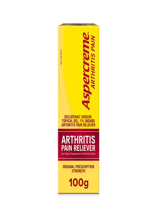 Aspercreme Arthritis Pain Relief Gel for Arthritis & Joint Pain, Non-steroidal Anti-inflammatory Topical Gel with Max-Strength Diclofenac Sodium, 100 g - Image 1