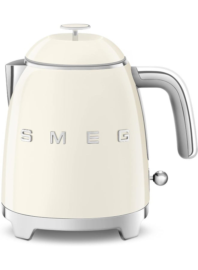 سميج غلاية ميني بتصميم ريترو من الخمسينات، مؤشر مستوى الماء، قاعدة دوارة 360، أقدام مضادة للانزلاق، ستانلس ستيل، ضمان لمدة سنة - Image 1