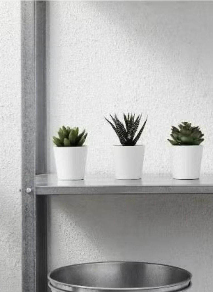 Artificial plant with pot, indoor outdoor, succulent tree, size 6 cm, 3 pieces - Image 2