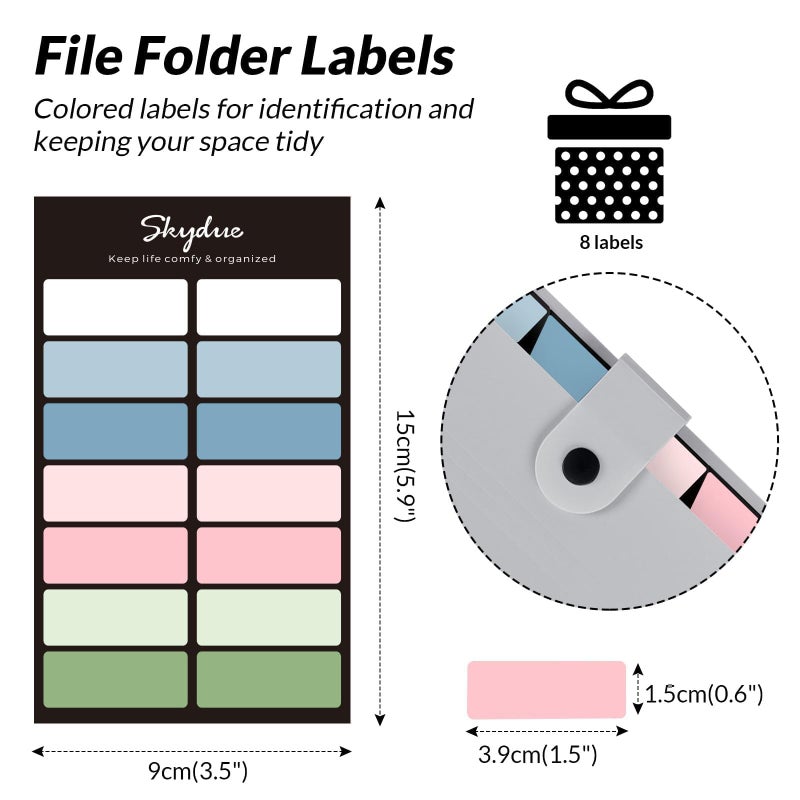 SKYDUE Accordion File Organizer, 8 Pockets Expanding File Folders, Portable Document Paper Organizer, Home College School Office Supplies, Letter Size Gray - Image 4
