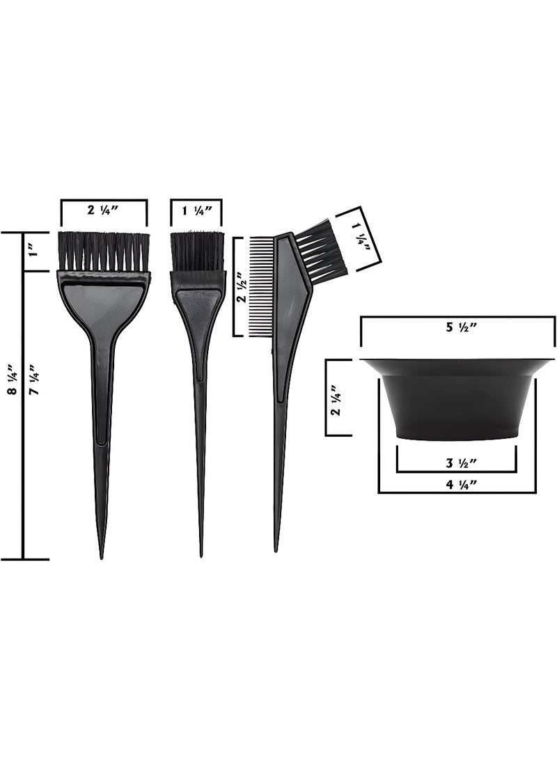 MOMENT MOMENT Hair Dye Application Kit with Mixing Bowl, Tinting Brushes, Shower Cap and Gloves, 7-Piece Professional Set, Hair Brush, Professional, Easy to Apply, Applicator, Quick Color for Home Use  - Image 2