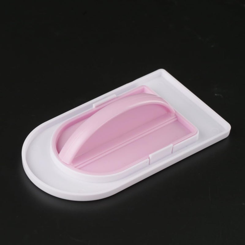 lasenersm 2 Pieces 2-In-1 Cake Smoother Tool Scraper With Handle Detachable Cake Icing Trowel Fondant Icing Smoother Polisher Cake Icing Smoother Cake Surface Smoother For Cakes Decorating  Pink - Image 2