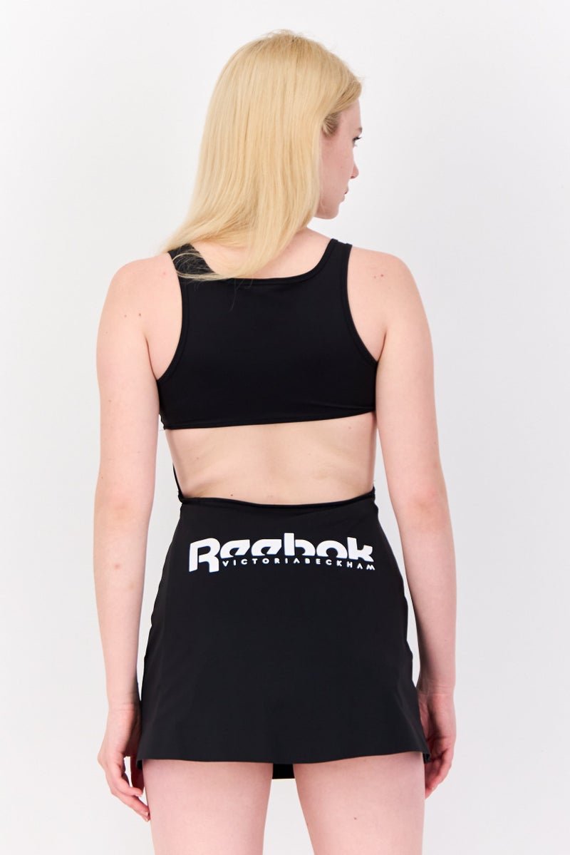 Reebok Women Sportswear Fit Sleeveless Tennis 2 in 1 Dress And Shorts, Black  - Image 2
