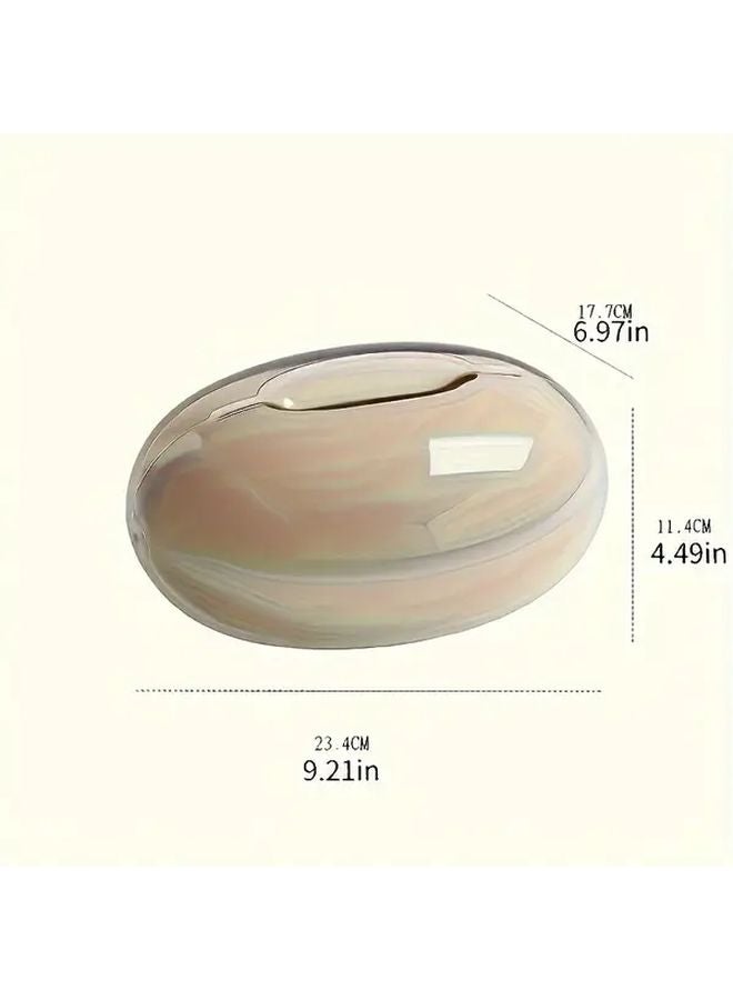 حامل علبة المناديل الحديث، منظّم طاولات بسيط، موزّع مفتوح، بلاستيك متين، تصميم موفر للمساحة، باللون الأبيض الحليبي - Image 4