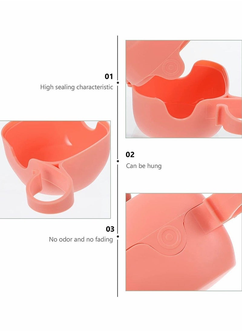 Pacifier Case Pacifier Holder Case Pacifier Clip, Binky Holder Case Pacifier Box Pacifier Accessories, Macaron Color, Safe BPA Free Pacifier Case (4 Pack, Grapefruit Orange, Mint Green)