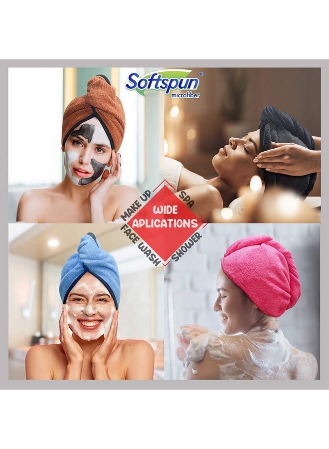 SOFTSPUN Microfiber Hair Cap Silk Banded Edge 1 Pcs 70X25 Cm Black 380Gsm Super Absorbent Quick Dry Hair Turban For Drying All Kinds Of Hair Straight Or Curly Short Or Long Thin Or Thick Hair. - Image 4