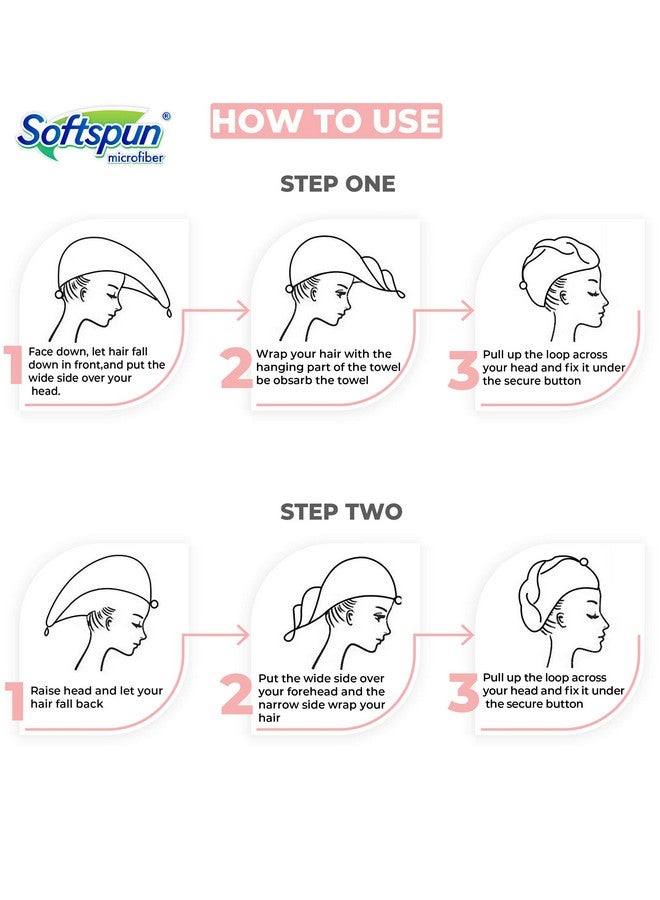 SOFTSPUN Microfiber Hair Cap Silk Banded Edge 1 Pcs 70X25 Cm Black 380Gsm Super Absorbent Quick Dry Hair Turban For Drying All Kinds Of Hair Straight Or Curly Short Or Long Thin Or Thick Hair. - Image 3