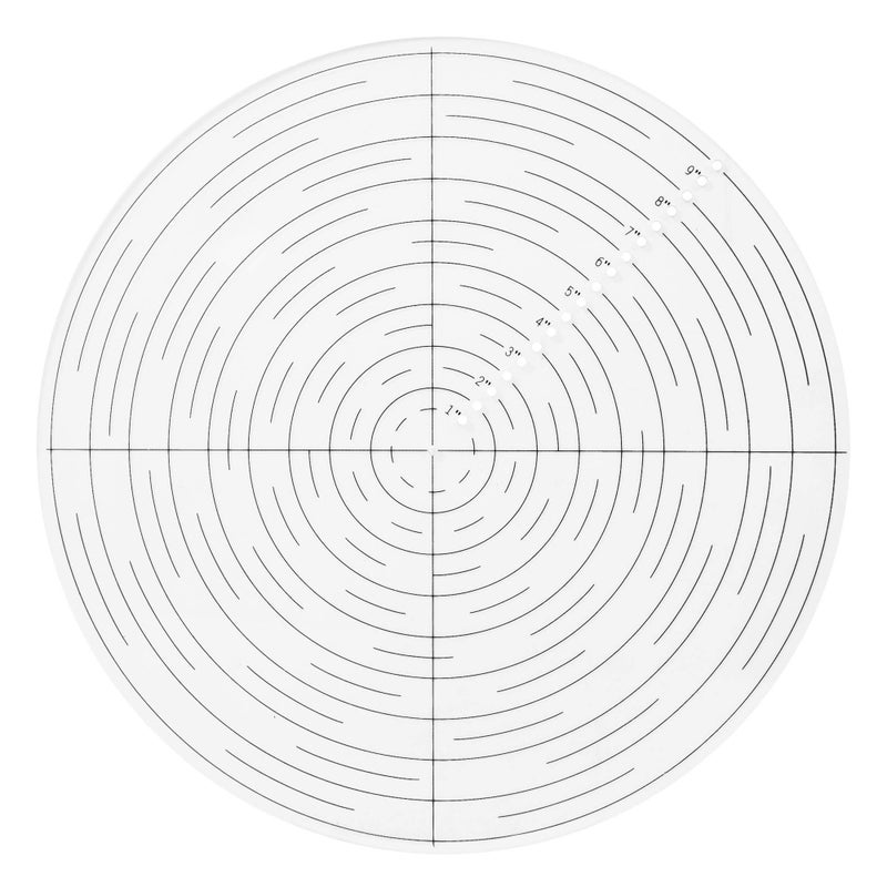 Fulton 10 Round Center Finder Woodworking Compass for Drawing Circles Locating Center on Logs General Stock Pieces or Irregular Shapes Measuring Tools for Lathe and Woodturners Clear Acrylic
