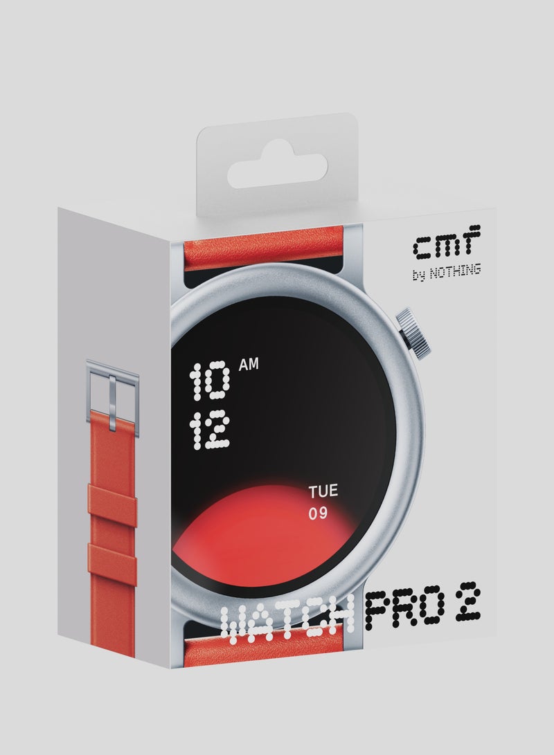 cmf by NOTHING Watch Pro 2, 1.32" AMOLED Display, Built-in multi-system GPS, 120 Sports Modes, Smart Sleep Algorithm, Bluetooth calling with AI noise reduction, Official Authorization, Orange - Image 4