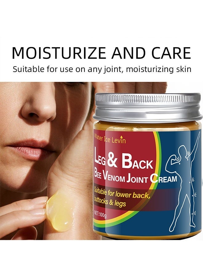 أبترين Leg  Back Bee Venom Joint Cream 100g, Quickly Eliminate Joint Pain, Pain-Relief Bone Soothing Cream, Provides for Back, Neck, Hands, Feet - Image 2