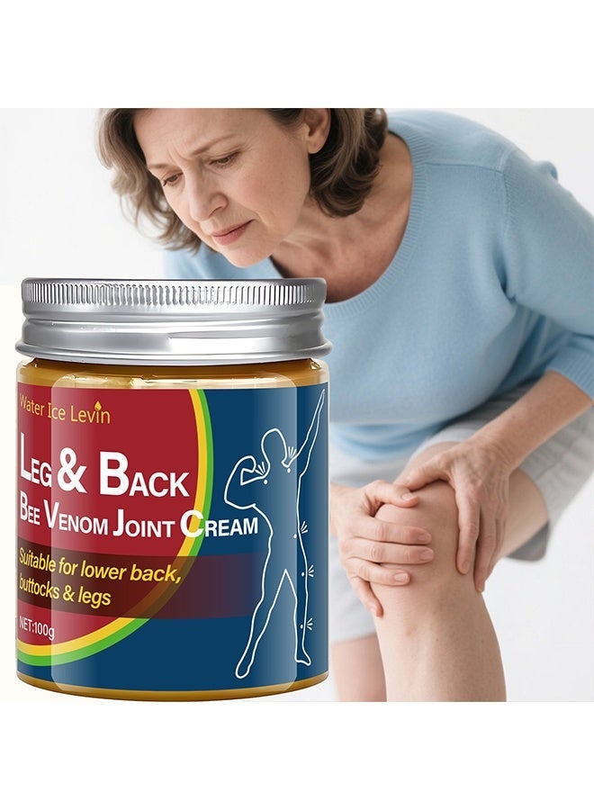 أبترين Leg  Back Bee Venom Joint Cream 100g, Quickly Eliminate Joint Pain, Pain-Relief Bone Soothing Cream, Provides for Back, Neck, Hands, Feet - Image 1