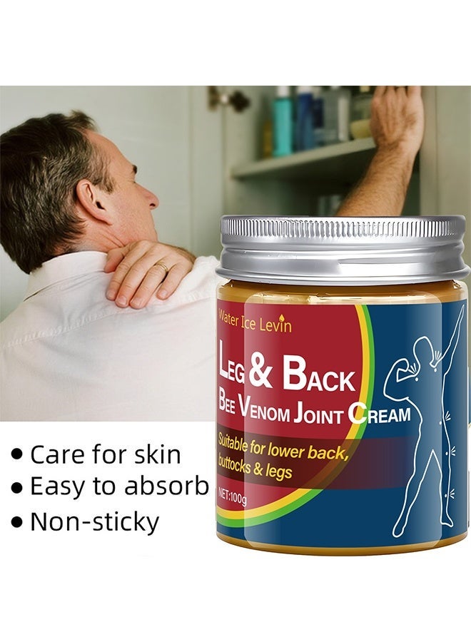 أبترين Leg  Back Bee Venom Joint Cream 100g, Quickly Eliminate Joint Pain, Pain-Relief Bone Soothing Cream, Provides for Back, Neck, Hands, Feet - Image 4