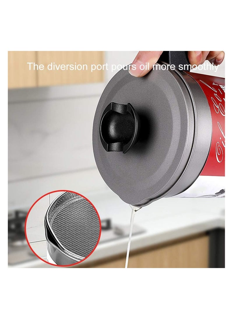 Generic - Essential Oil Filter Pot - Oil Separator - Mesh Strainer - Frying Grease Container Metal Can to Retain and Purify Liquid - Image 1