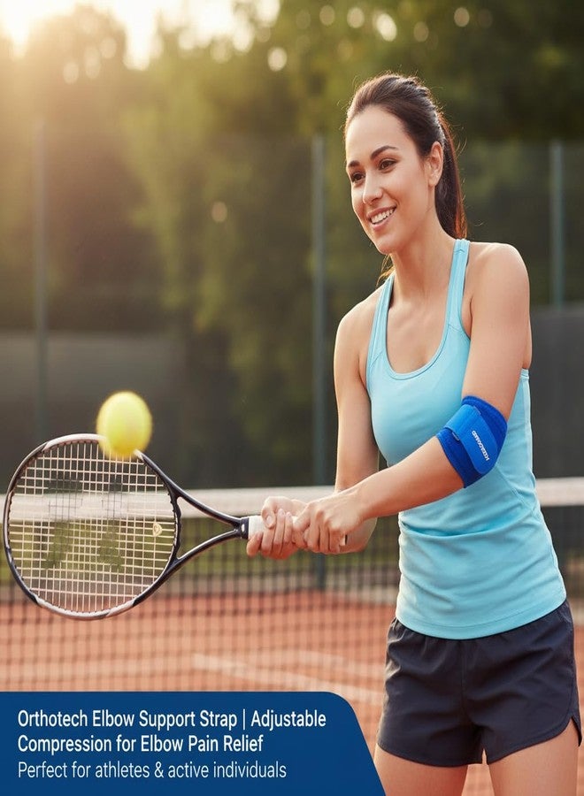 Orthotech Elbow Support Strap | Adjustable Compression for Elbow Pain Relief | Comfortable Brace for Tendonitis and Sports Injuries - Image 2