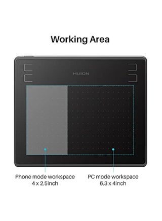 HUION HS64 Graphics Drawing Tablet Battery-Free Stylus Android