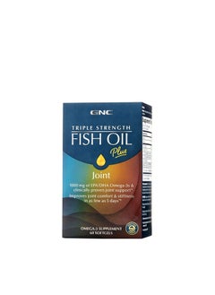 GNC GNC Triple Strength Fish Oil Plus Joint | 1000 mg of EPA/DHA Omega-3s, Improves Joint Comfort and Stiffness | 60 Softgels  - Image 2