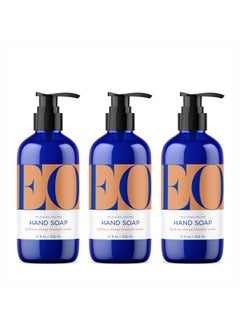 EO Liquid Hand Soap, 12 Ounce (Pack of 3), Orange Blossom and Vanilla, Organic Plant-Based Gentle Cleanser with Pure Essential Oils  - Image 1