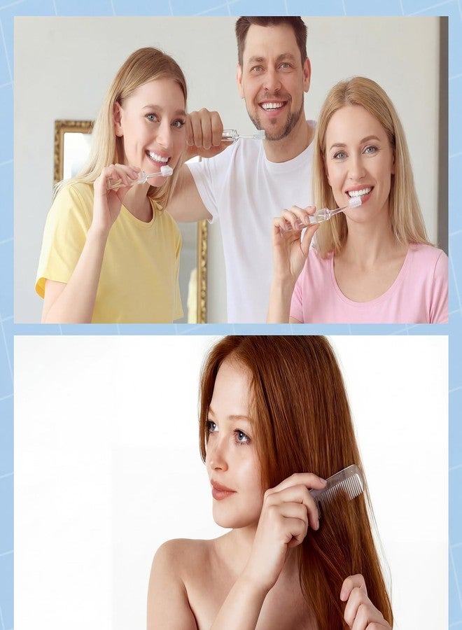 Yiyiring 100 Pcs Individually Wrapped Travel Toothbrush and Comb Bulk Set for 50, Disposable Foldable Mini Toothbrush and Hair Comb Portable for Women Men Hotel Travel Camping Charity Homeless, Clear - Image 5