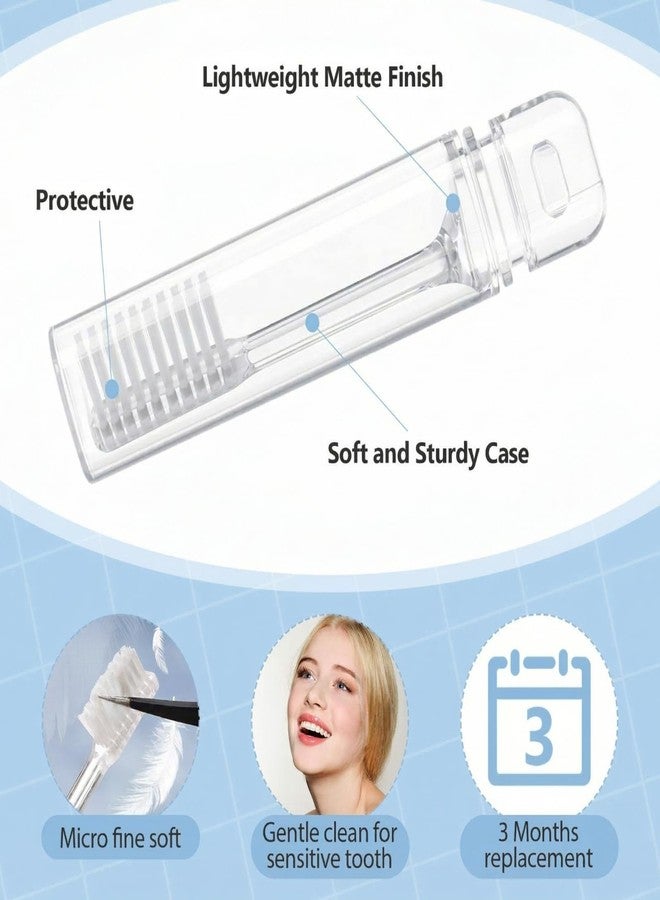 Yiyiring 100 Pcs Individually Wrapped Travel Toothbrush and Comb Bulk Set for 50, Disposable Foldable Mini Toothbrush and Hair Comb Portable for Women Men Hotel Travel Camping Charity Homeless, Clear - Image 3