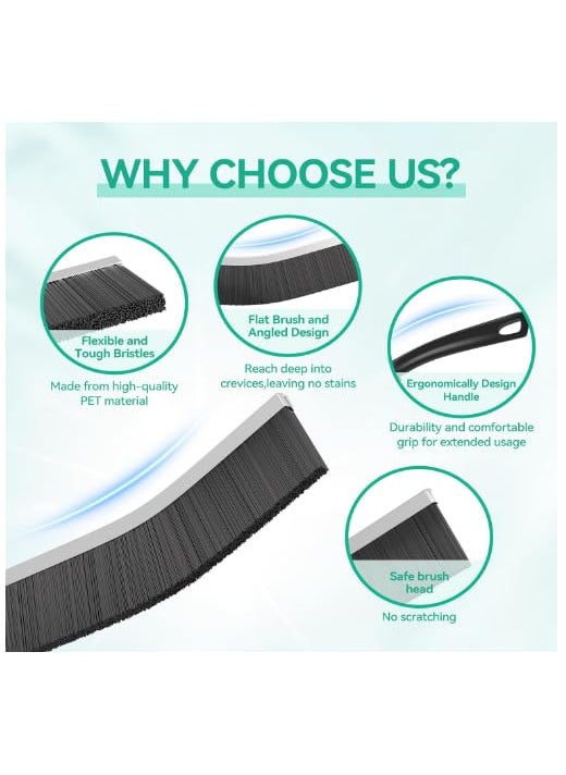 Generic Upgraded Gap Cleaning Brush Hard Bristle Tool Multipurpose Cleaning Brush for Shower Cleaner Pin Corner Tile Windows Bathroom Washbasin Stove Mess Toilet Floor Gadgets Pack of 3  - Image 4