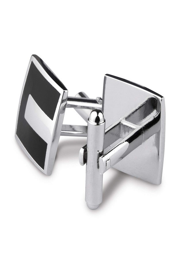 Kovove The Bling Black Cufflinks for Men - Image 3