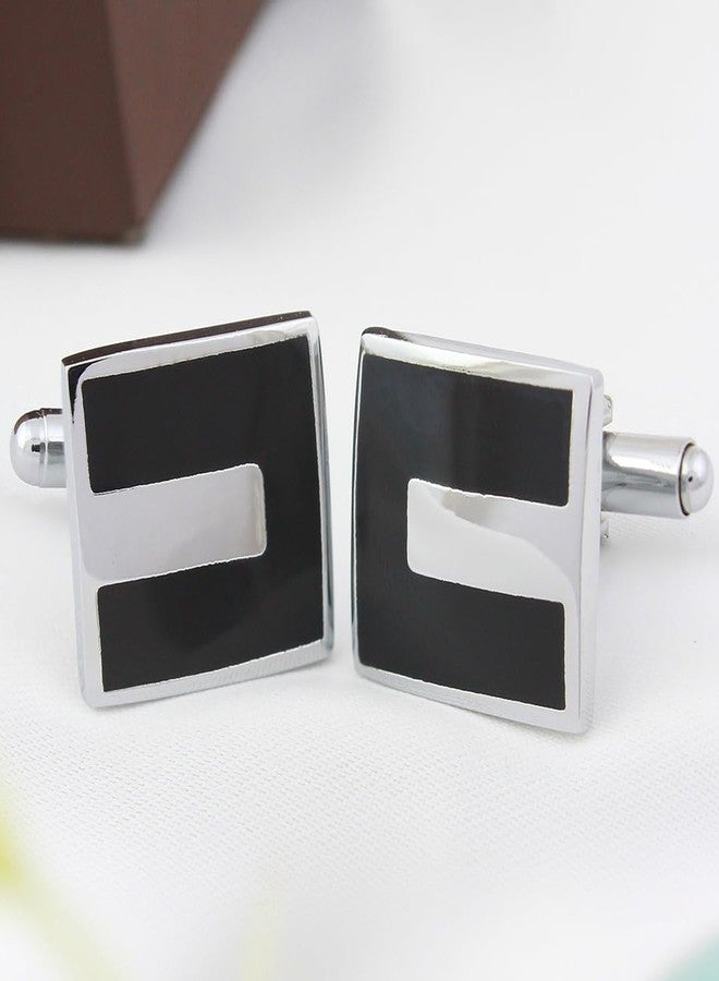 Kovove The Bling Black Cufflinks for Men - Image 2