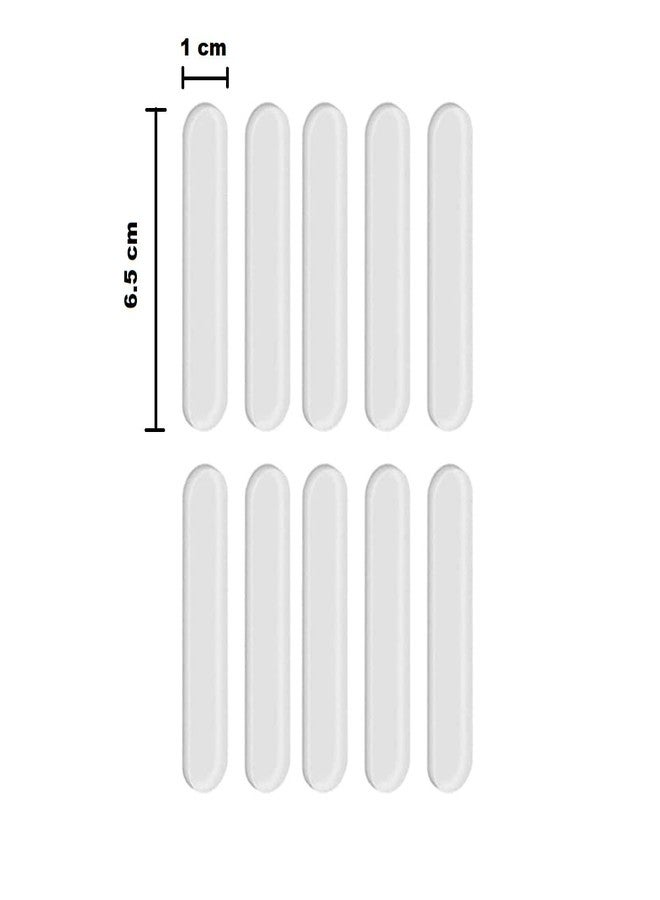 SHFTI Anti-Collision Sticker - Transparent Silicone Door Bumper Strip - Non-Marking Cabinet Handle Protector - Noise Reduction & Anti-Slip - Self-Adhesive - 6.5x1cm - Pack of 30 - Image 5