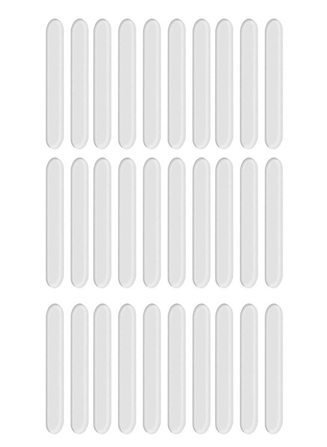SHFTI Anti-Collision Sticker - Transparent Silicone Door Bumper Strip - Non-Marking Cabinet Handle Protector - Noise Reduction & Anti-Slip - Self-Adhesive - 6.5x1cm - Pack of 30 - Image 1