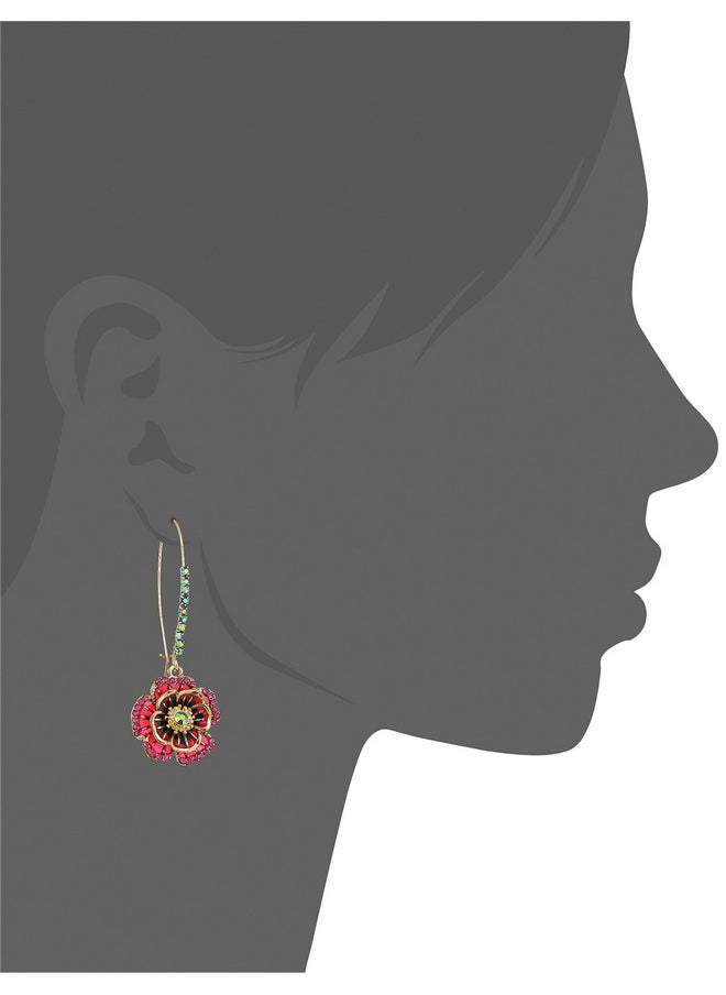Betsey Johnson - Rose Dangle Earrings - Image 1
