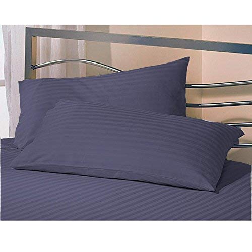 Daksh Sateen Stripe 300 TC Cotton Pillow Cover, 20 x 36 inch, Dark Blue, 2 Pieces - Image 5