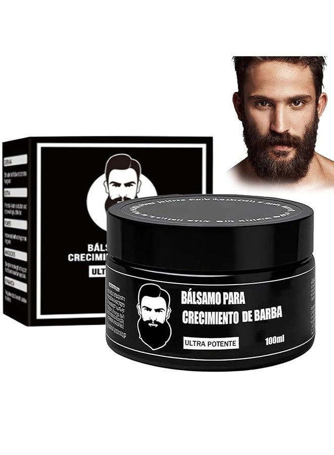 إنكي محفز للذقن، بلسم لنمو اللحية فائق القوة، بلسم محفز للذقن فائق القوة، يرطب ويقوي اللحية، 100 مل/3.5 أونصة - Image 1