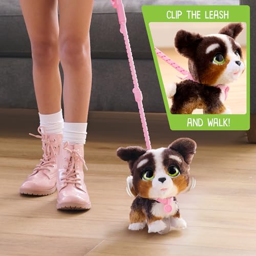 furReal Walk-A-Lots Bernedoodle Interactive Toy, 8-inch Walking Plush Puppy with Sounds, Faux Fur, Kids Toys for Ages 4 Up by Just Play - Image 4