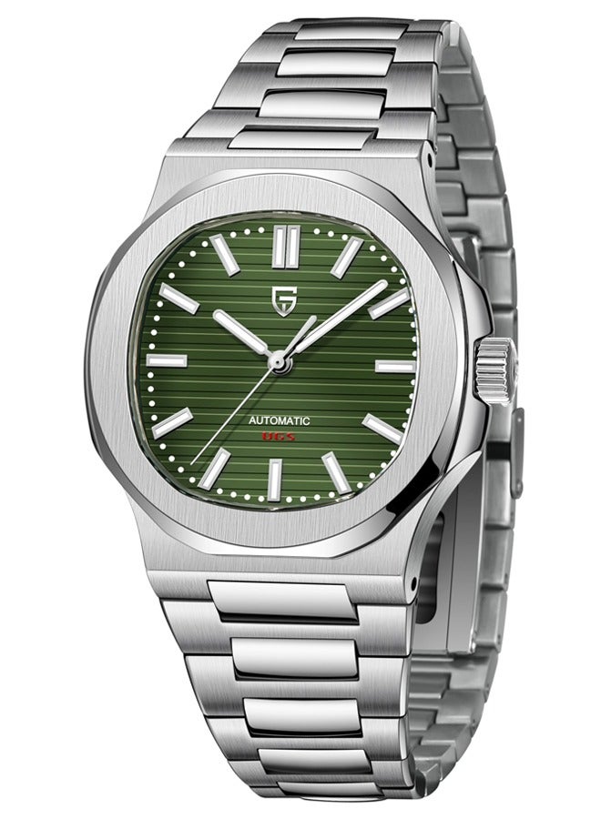 PAGANI DESIGN Men's Quartz Watches, Chronograph, Stainless Steel 40MM Sapphire Glass Dial, Silver Steel Strap PD1728  - Image 1