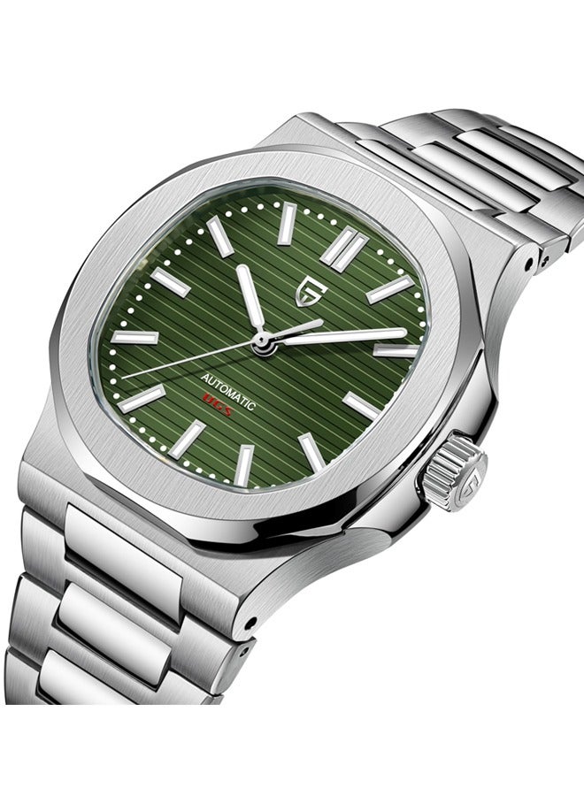 PAGANI DESIGN Men's Quartz Watches, Chronograph, Stainless Steel 40MM Sapphire Glass Dial, Silver Steel Strap PD1728  - Image 2