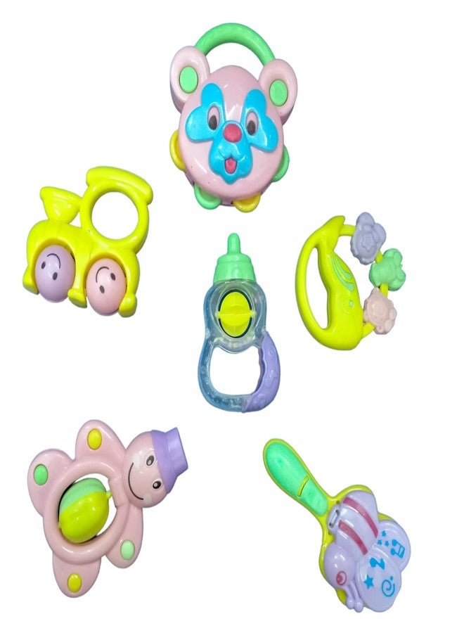 Caught Trendy Early Development Learning Musical 6pcs Baby Rattles Toys Set, and Best Newborns Birthday Gifts for 0 1 2 3 4 5 6 7 8 9 10 12 Month Babies Boys and Girls. - Image 5