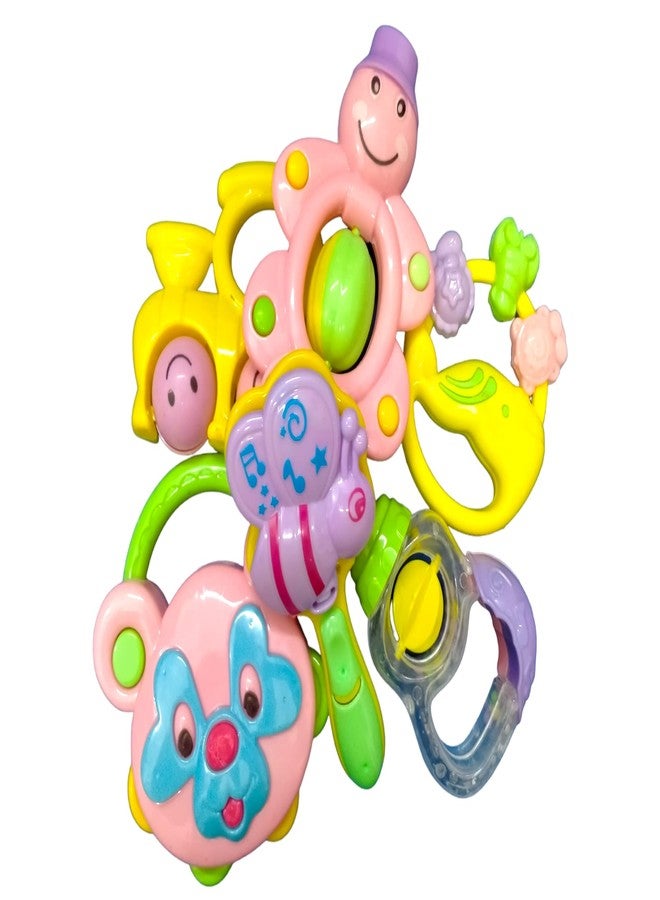 Caught Trendy Early Development Learning Musical 6pcs Baby Rattles Toys Set, and Best Newborns Birthday Gifts for 0 1 2 3 4 5 6 7 8 9 10 12 Month Babies Boys and Girls. - Image 1