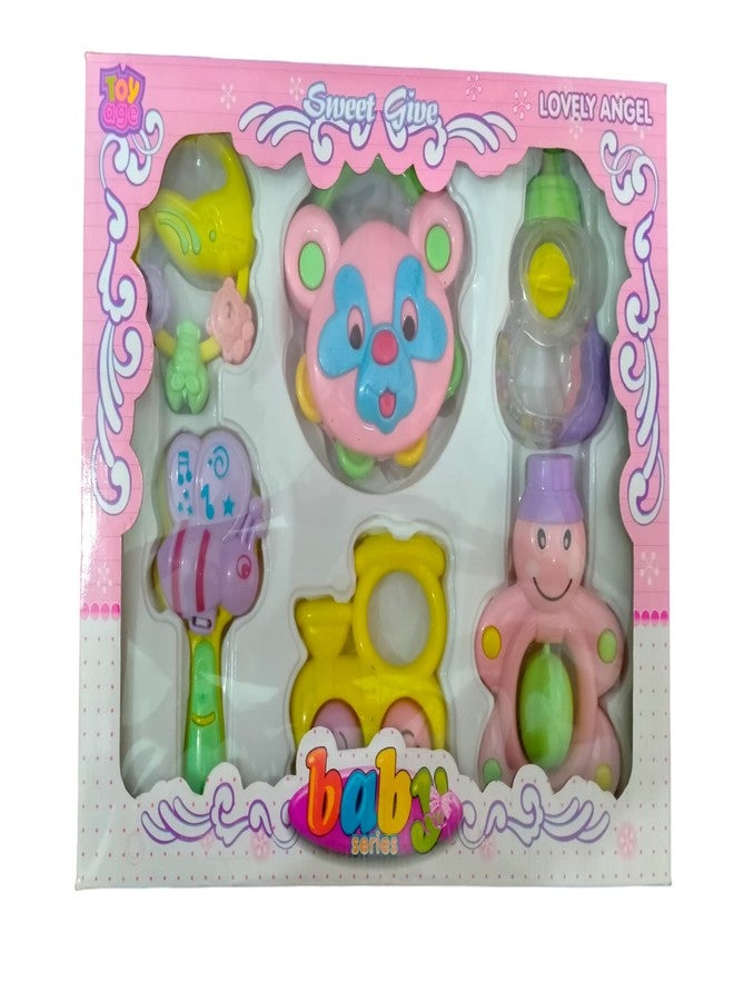 Caught Trendy Early Development Learning Musical 6pcs Baby Rattles Toys Set, and Best Newborns Birthday Gifts for 0 1 2 3 4 5 6 7 8 9 10 12 Month Babies Boys and Girls. - Image 4