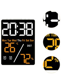 Generic Multifunctional LED Digital Alarm Clock - Displays Time, Date, Temperature, Humidity - Dual Alarms and Stylish Design for Office or Home  - Image 4