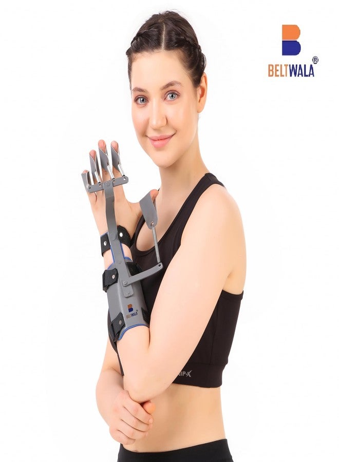 beltwala جبيرة BELTWALA المصنوعة من الألومنيوم بتقنية Dynamic Cock Up لعلاج متلازمة النفق الرسغي مع مساعدة على تمديد الأصابع | دعامة خفيفة الوزن لدعم المعصم واليد مع أحزمة فيلكرو قابلة للتعديل (لليد اليمنى) - Image 5