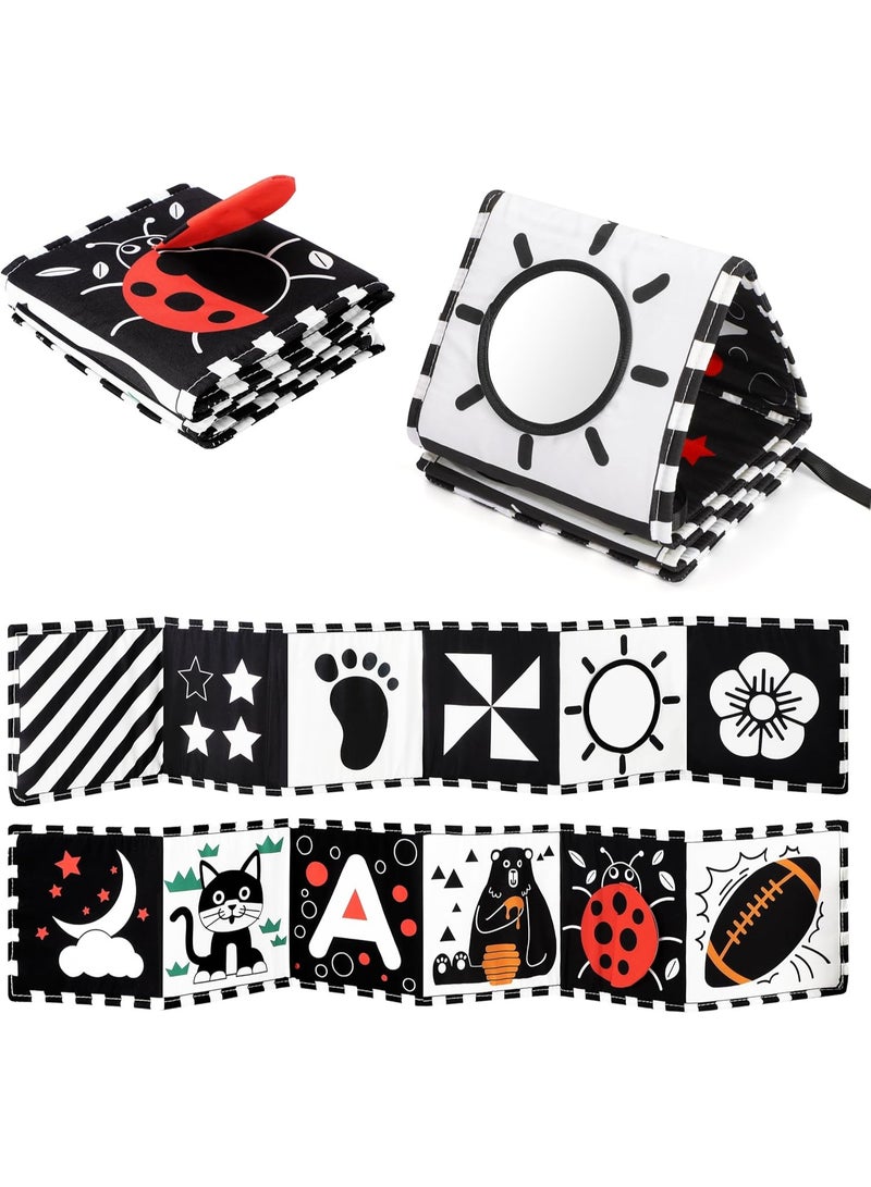 URMYWO Black and White Baby Toys, Tummy Time High Contrast Newborn Toys 0-3 Months, Soft Baby Book, Visual Stimulation Montessori Sensory Infant Toys 0-6-12 Months, Shower Gift for Boys Girls - Image 1