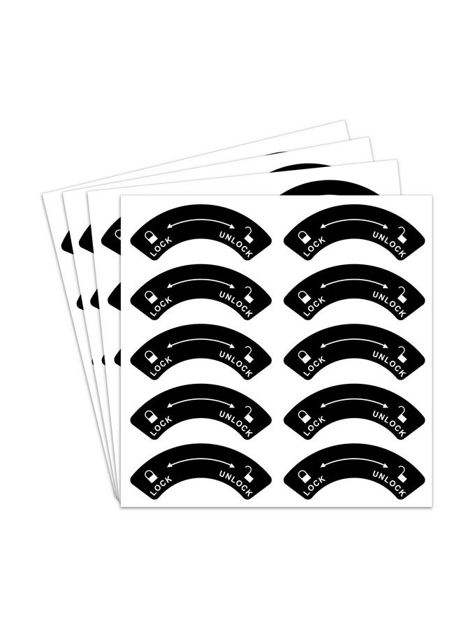 dealzEpic - Lock Unlock Direction Indicating Stickers - Self Adhesive Peel And Stick Decals  - Image 1