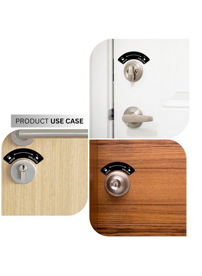 dealzEpic - Lock Unlock Direction Indicating Stickers - Self Adhesive Peel And Stick Decals  - Image 4