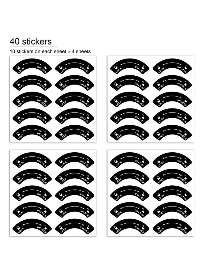 dealzEpic - Lock Unlock Direction Indicating Stickers - Self Adhesive Peel And Stick Decals  - Image 2