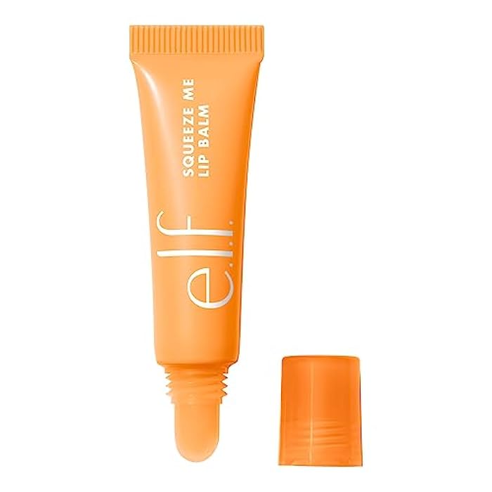 elf e.l.f. Squeeze Me Lip Balm, Moisturising Lip Balm For A Sheer Tint Of Colour, Infused With Hyaluronic Acid, Vegan & Cruelty-free, Peach - Image 1