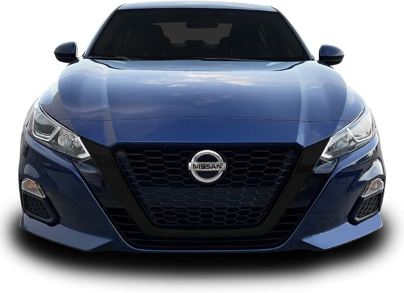 SlickMod Chrome Delete Blackout Vinyl Overlay for 2019-2022 Nissan Altima Front Grill Trim - Gloss Black - Image 1