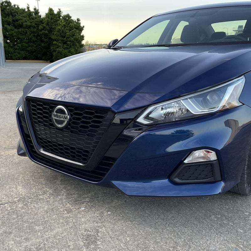 SlickMod Chrome Delete Blackout Vinyl Overlay for 2019-2022 Nissan Altima Front Grill Trim - Gloss Black - Image 4